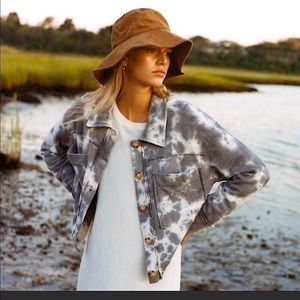 ANTHROPOLOGIE Tie Dye Shirt Jacket XL
